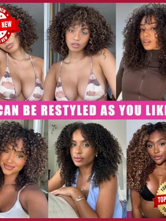 20 Inch Kinky Curly Clip In Hair Extensions 8Pcs 110g Human Hair
